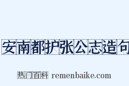 安南都护张公志造句是什么意思的图片